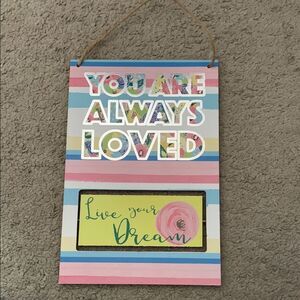 Colorful Striped Wall Decor - 'You Are Always Loved'